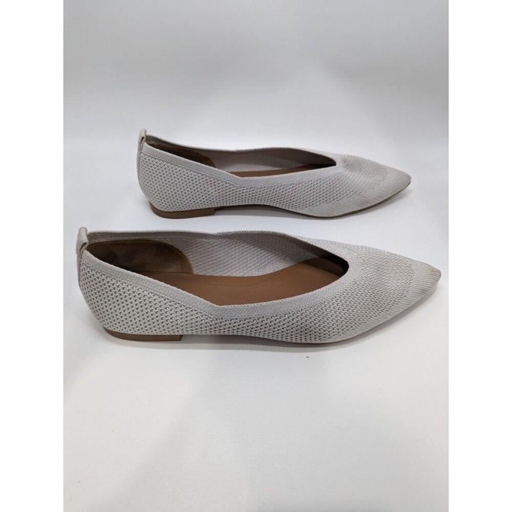 EVERLANE Light Grey Knit Pointed Flat